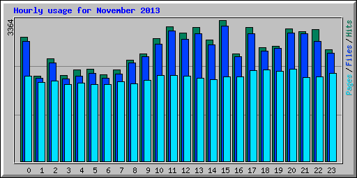 Hourly usage for November 2013