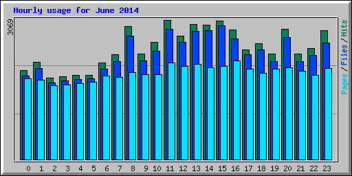 Hourly usage for June 2014