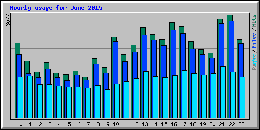 Hourly usage for June 2015
