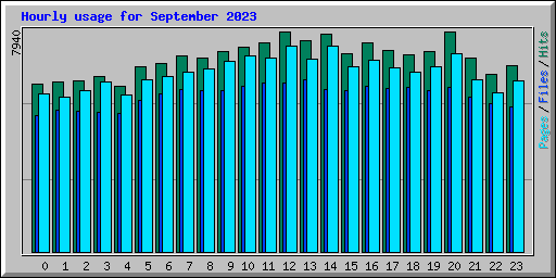 Hourly usage for September 2023