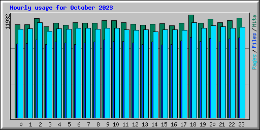 Hourly usage for October 2023