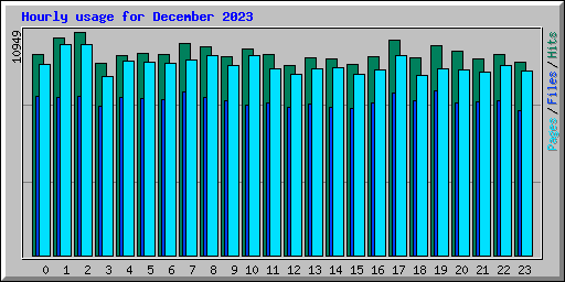 Hourly usage for December 2023
