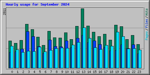 Hourly usage for September 2024