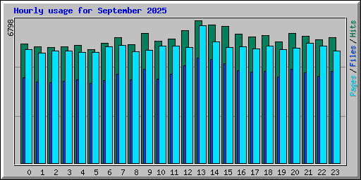 Hourly usage for September 2025