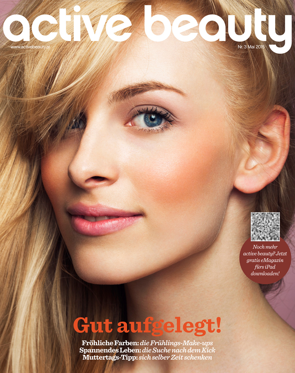 Magazin Cover Shoot blondes Model Gesicht