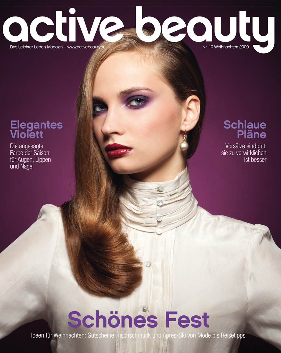 Active Beauty Magazin Cover violett